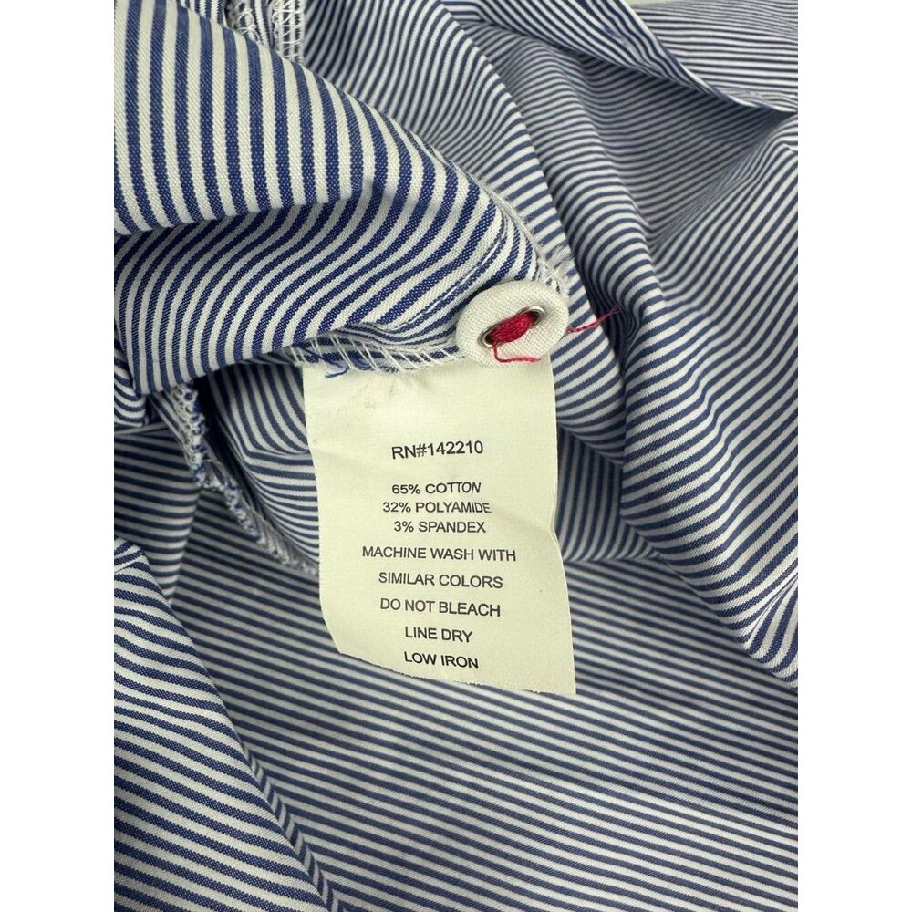 NWT Mer Sea Coastal Blue Pinstripe Essential Shirt Dress Size S/M - Picture 7 of 9